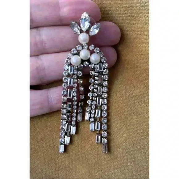 BNIB Stella and Dot Crystal Convertible Waterfall Earrings - Picture 3 of 8